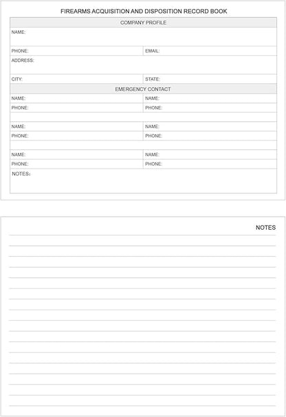 Firearms Acquisition and Disposition Record Book – Firearm Log Book, A&D Gun - Image 7