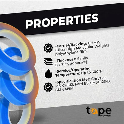 WOD SPT7A UHMW Polyethylene Transparent Film Slick Tape, 2 inch x 10 ft. - Image 6