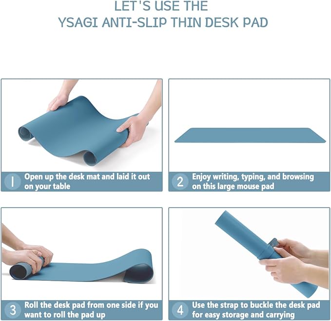 Non-Slip Desk Pad, Waterproof PVC Leather Desk Table Protector, Ultra Thin - Image 7