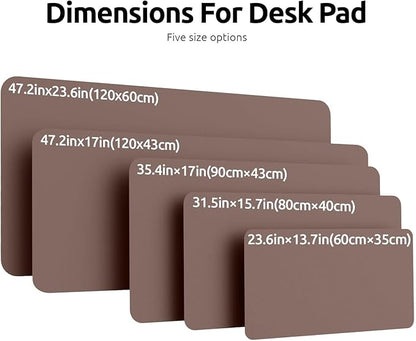 YSAGi Leather Desk Protector, Office Mat, Large Mouse Mat, Non-Slip PU Leather - Image 4