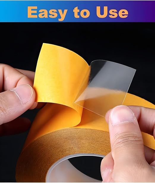 Ultra-Thin Clear Double Sided Adhesive Tape 2 Inch x 85FT Heavy Duty Two Side - Image 5