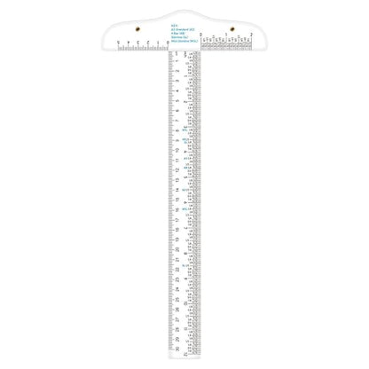 12" Clear Acrylic T-Square Ruler by CYFUNDESIGN