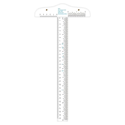 12" Clear Acrylic T-Square Ruler by CYFUNDESIGN