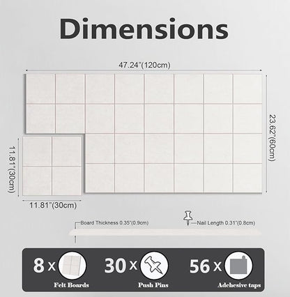 G Gamit Large Felt Wall Tiles Bulletin Board, Large Cork Board Alternative - Image 2