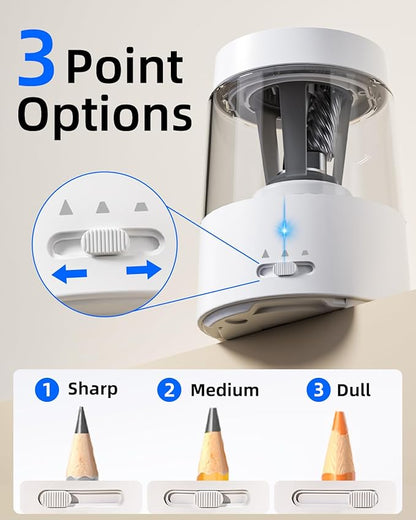 ZMOL Electric Rechargeable Pencil Sharpener, Automatic Pencil Sharpeners Kids - Image 3