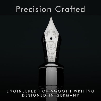 Wordsworth & Black Majesti Fountain Pen-, Luxury Case, Chrome Finish; Fine Nib- - Image 5