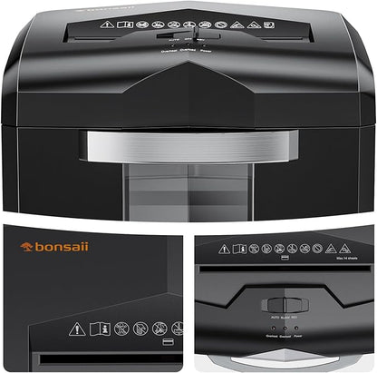 Bonsaii Heavy Duty 18-Sheet Cross-Cut Paper Shredder 60-Minute Runtime 6-Gallon - Image 3