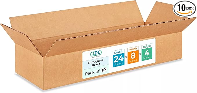 Large Shipping & Moving Boxes 24x8x4 inches by IDLPackaging