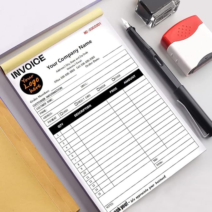 Personalized Invoice Book Custom 2 Part/3 Part Receipt Book Quote Estimate - Image 3