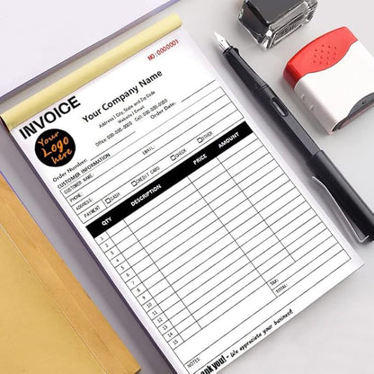 Personalized Invoice Book Custom 2 Part/3 Part Receipt Book Quote Estimate - Image 3