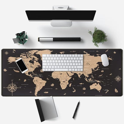 World Map Desk Mat Historical World Map Desk Pad Extra Large Computer Mouse Pad - Image 3