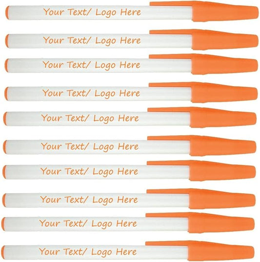 Personalized Stick Pens With your Custom Logo or Text-500 Pack Bulk-for by Sypen