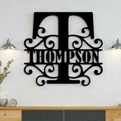 Custom Metal Signs | Personalized Monogram Name Sign | Outdoor Wall Art - Image 4