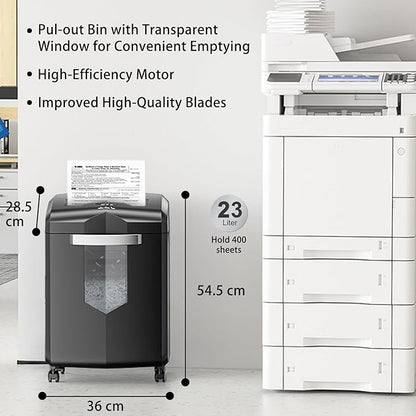 bonsaii 18 Sheet Heavy Duty Cross-Cut Paper and Credit Card Shredder, 6 Gallon - Image 6