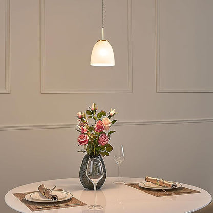 Eidonta 4 Pack White Frosted Glass Shade Replacements, Bell Shaped Glass Shade - Image 7