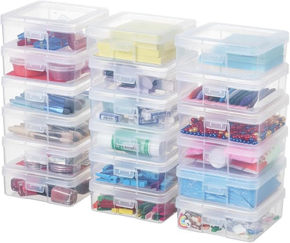 novelinks Stackable Plastic Clear Storage Box Containers - Image 2