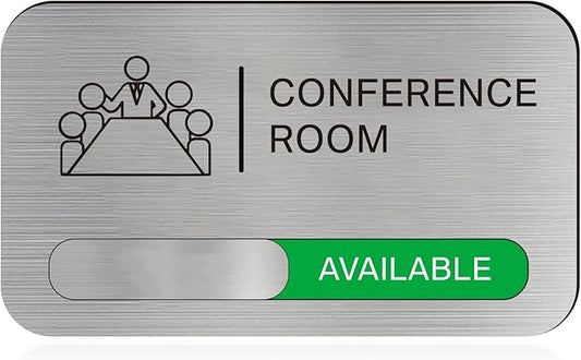 ANIWEY Acrylic Office Meeting Room Door Sign, 8.8 x 5.1 inches, Minimalist Style by ANIWEY