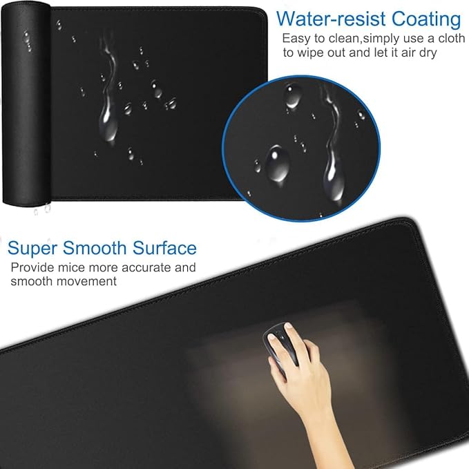 Large Extended Gaming Mouse Pad, Water Resist Non-Slip Mousepad Rubber Base - Image 4