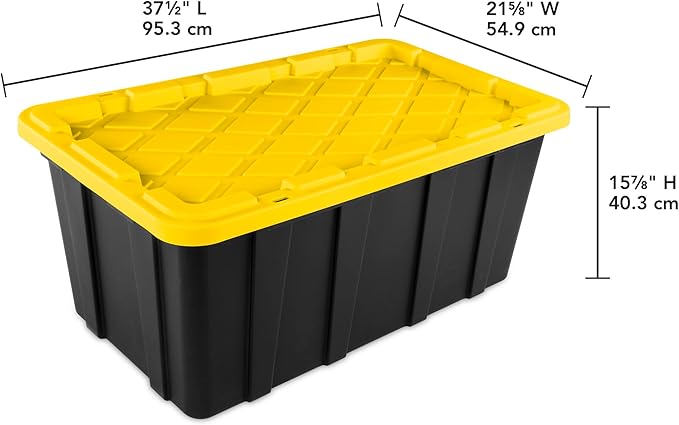 Sterilite 12-Pack Industrial Tote, Plastic Storage Container Bins - Image 2