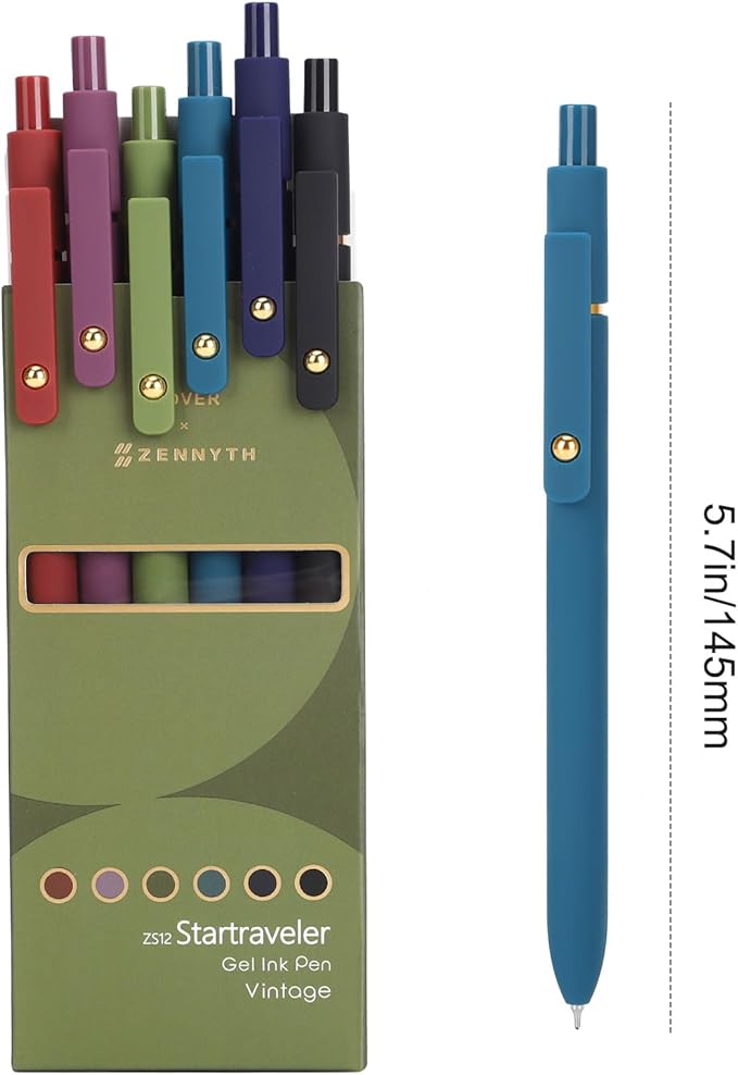 FIOVER Colored Pens, 12 Pack Colorful Gel Pens, Quick-Dry 0.7mm Medium Point - Image 8