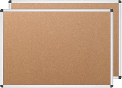 VIZ-PRO Cork Notice Board, 48 X 36 Inches by VIZ-PRO