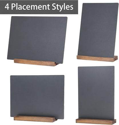 JDEA Desk Chalkboard Wood Sign Double-Sided Chalkboard - Image 2