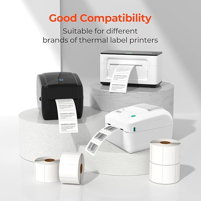 MUNBYN 2.25"x1.25" Thermal Sticker Labels, 1000 Sheets/Roll - Image 4
