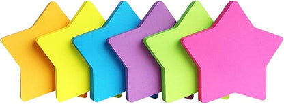 SIMONA Star Shape Sticky Notes 6 Color Bright Colorful Sticky Pad 75 Sheets/Pad - Image 2