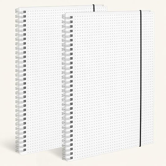 BESARME 80 Sheets A4 Dot Grid Spiral Notebook by BESARME