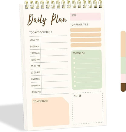 Tlenpo To Do List Notepad, 60 Sheets Daily Planner Notebook Organizer, Portable by Tlenpo