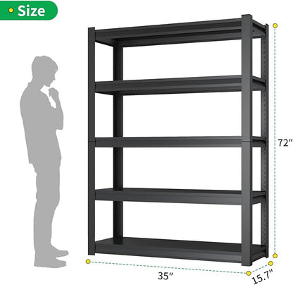 CBCNWR 72''H Garage Storage Shelves, 2500LBS Steel Heavy Duty Storage Shelves - Image 3