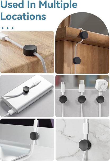Maveek Magnetic Cord Clips Black, Silicone Cord Organizer Magnet Cable Holder - Image 7