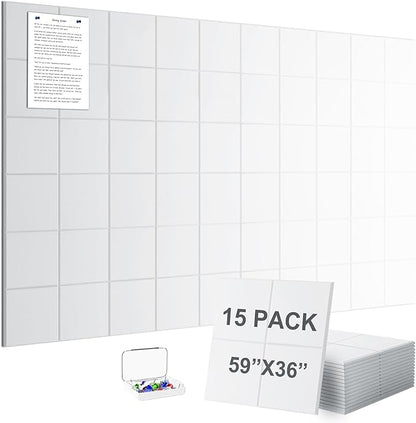 G Gamit Large Felt Wall Tiles Bulletin Board 59”x36”, Large Cork Board by GGAMIT