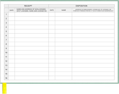 Firearms Acquisition and Disposition Record Book – Firearm Log Book, A&D Gun - Image 6