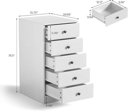 TUSY 5 Drawer File Cabinet - Image 2