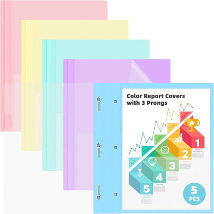 HAUTOCO 5 Pack Plastic Report Covers by HAUTOCO