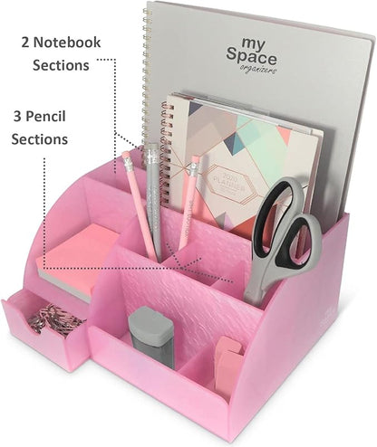Pink Desk Organizer Office, - Image 4