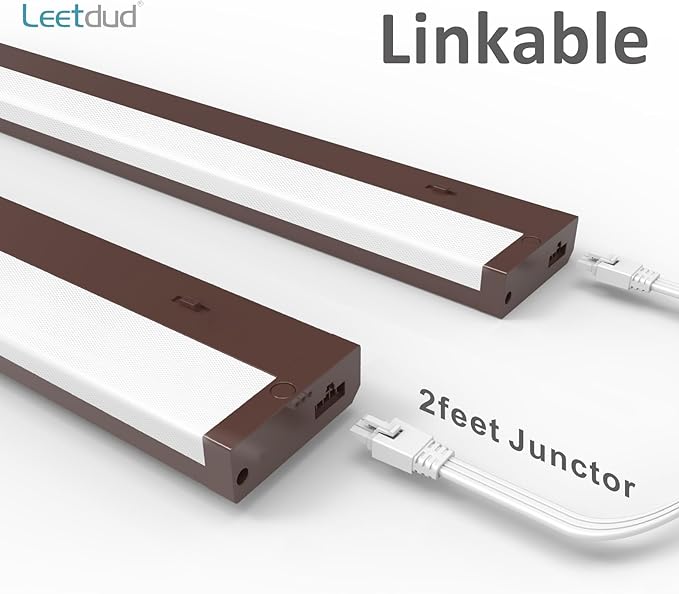 Leetdud LED Under Cabinet Lighting Hardwired or Plug in, 16 Inch 8W, Dimmable 5 - Image 4