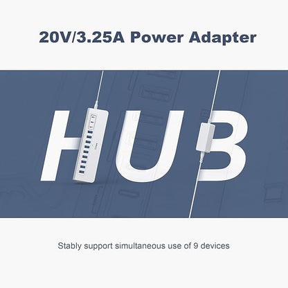 YH9AC Powered USB Hub 10Gbps, intpw 12 Port USB C Hub - Image 6