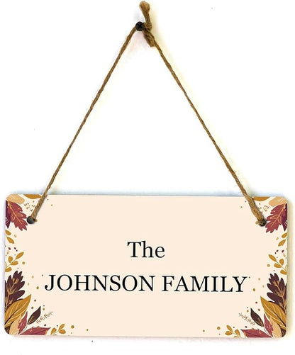 Signs ByLITA Autumn Leaves Personalized Hanging Wall or Door Sign | Custom - Image 9