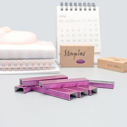 NatSumeBasics 6000 Rose Red Staples Colored Staples - Image 2