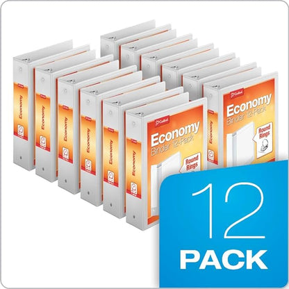 Cardinal Economy 3-Ring Binders, Round Rings, Holds 625 Sheets, Carton of 12 - Image 6