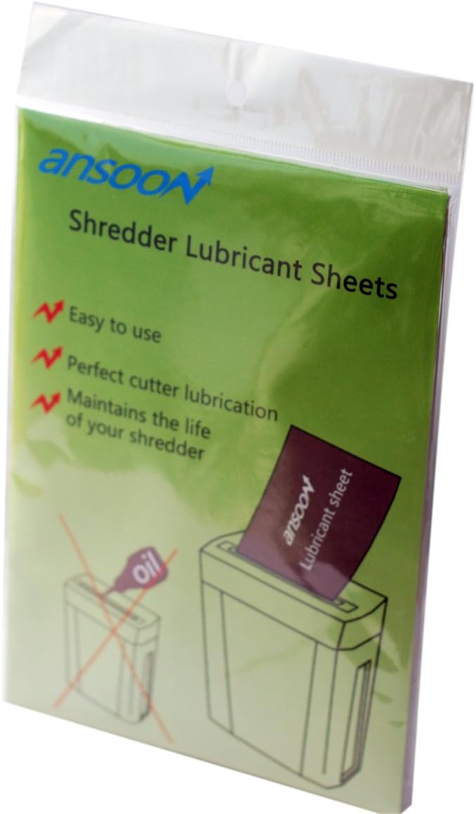 Ansoon Paper Shredder Lubricant Lubricating Sheets, Paper Shredder Oil - Image 6