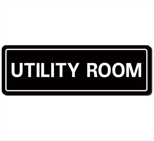 Utility Room Sign, Premium Durable Acrylic Material, Super Strong Adhesive by Unknown