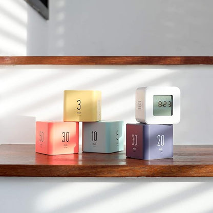 mooas Multi Cube Timer Clock, Rotating Flip Gravity Sensor Time Management - Image 9