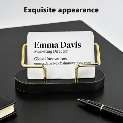 Zornaveli Marble Business Card Holder, 2 Pack Modern Business Card Display Stand - Image 3