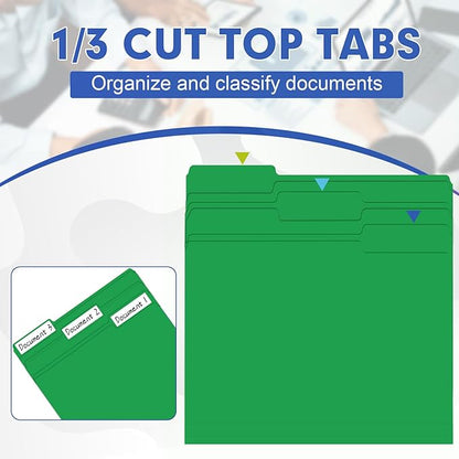 File Folder, HERKKA 30 Pack 1/3 Cut Tab File Folders, File Folders Great - Image 3