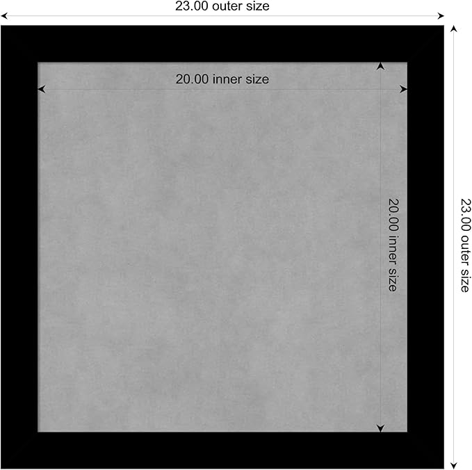 Amanti Art Black Framed Magnetic Board 23x23 Medium Vision Board - Image 3