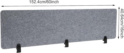 Clamp-On Acoustic Desk Divider, Desktop Privacy Panel, Sound Absorbing - Image 2