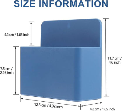 Blue Magnetic Dry Erase Marker Holder, Pencil Storage Cup - Image 2